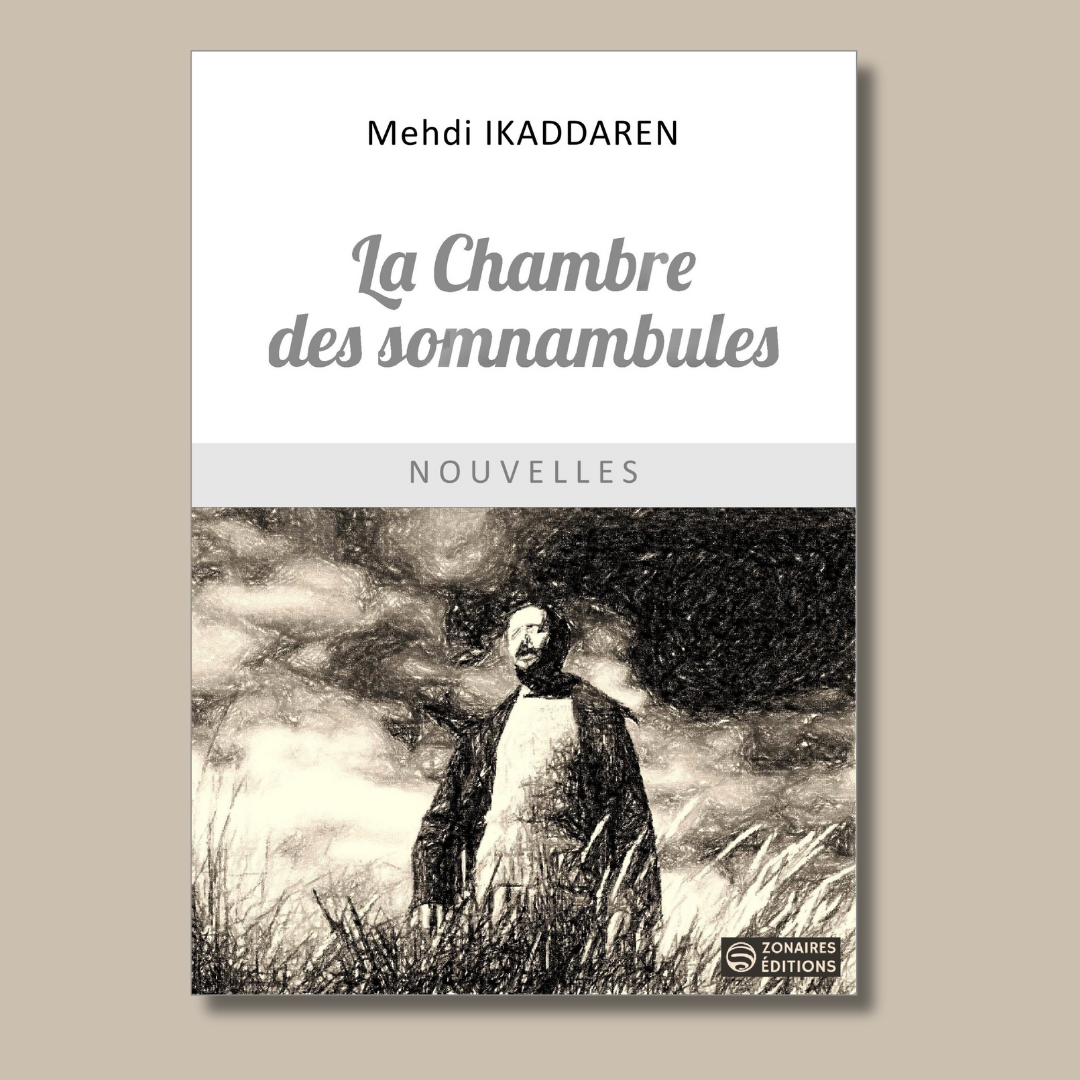 Couverture du recueil La chambre des somnambules par Mehdi Ikaddaren.